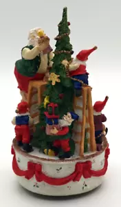 Caja de música de colección Albert Price Papá Noel y elfos decoración árbol gracia increíble - Imagen 1 de 7