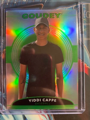 Yiddie Cappe #GP32 - Goodwin Champions Goudey Rainbow Neon Green - Image 1 of 2
