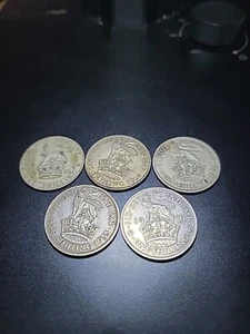 1926-1939 Lot of (5) United Kingdom UK Great Britain GEORGE V Silver - Picture 1 of 8