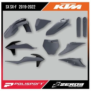 KTM PLASTICS KIT SX SX-F XC XC-F 2019-2022 INCLUDES FORK GUARDS NARDO GREY - Picture 1 of 2