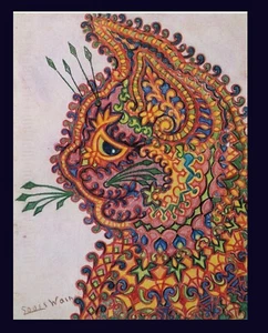 Impresión o lienzo - Louis Wain - Trippy Kitty - Imagen 1 de 1