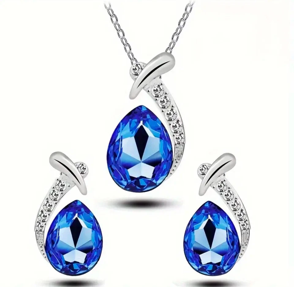 Pendientes collar circonitas exquisitas de moda de colección regalo banquete Foto 1 de 1