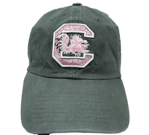 South Carolina Gamecocks Hat Cap Strap Back Olive Green Pink Dad Ladies Womens - Picture 1 of 9