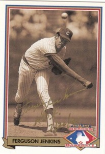 1991 UPPER DECK MLB BASEBALL CARD SIGNATURE CARD FERGUSON JENKINS-RARE
