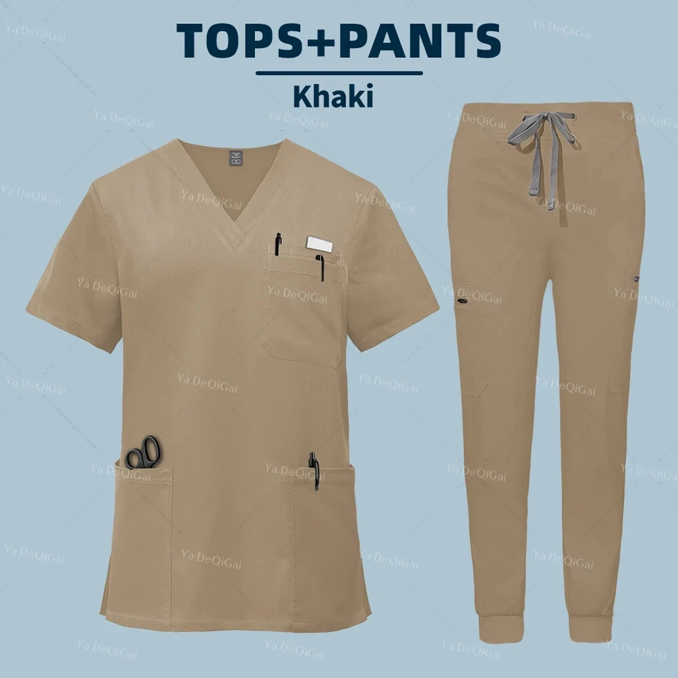 Набор медицинских скрабов больничная хирургическая униформа медсестра стоматологическая клиника лабораторная рабочая одежда - Изображение 1 из 4