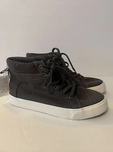 Old Navy Grey High Top Sneakers Shoes Skater Size 5 New With Tags - Picture 1 of 6