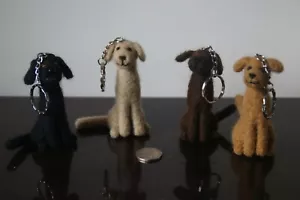 Needle Felted Labrador keyrings Handmade 10% to Canine Partners - Picture 1 of 25