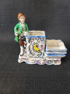 Vintage Figural Porcelain Smoking Set Japan - Picture 1 of 11