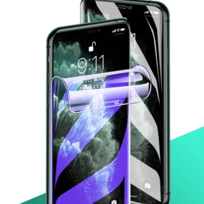 Soft Clear Hydrogel Screen Protector For iPhone X 11 12 13 14 15 16 PRO MAX SE3 - Image 1 of 4