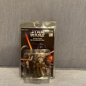 Star Wars Obi-Wan Kenobi Diecast Metal Keychain Placo Toys 1997 New Sealed - Picture 1 of 8