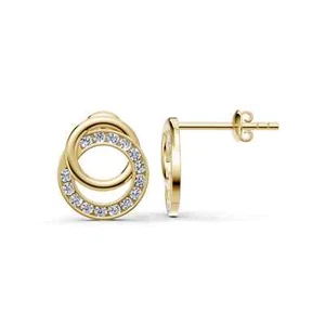 Elegante Ohrstecker mit Kreisdesign Gelb-, Weiß-, Roségold in 8/14/18K PARGOLD - Bild 1 von 21