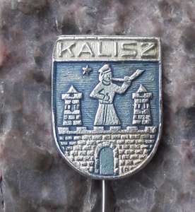 Vintage Kalisz Polish City Poland Heraldic Crest Coat of Arms Pin Badge - Picture 1 of 2