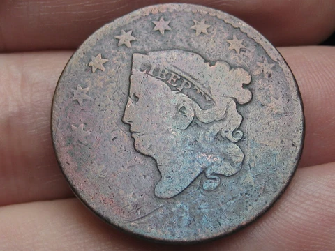 1816-1819 Matron Head Large Cent Penny- About Good Details Cover