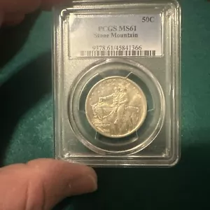 1925 STONE MOUNTAIN HALF DOLLAR Pcgs MS-61 - Picture 1 of 4