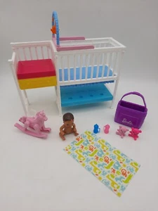 Mattel Barbie Chrissy Bebé Dormitorio Cuna Cambiador Mecedor Caballo Plus 2018 - Imagen 1 de 6