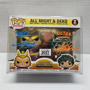 Funko Pop My Hero Academia 2 Pack ALL MIGHT & DEKU - SIGNED Certificate JSA COA - Picture 1 of 12