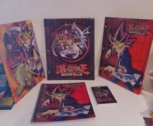 1996 Yu-Gi-Oh! Yugioh 3 Folders &2 notebooks 3 Ring Hole Pockets Portfolio (A12) - Picture 1 of 11