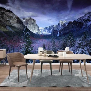 Night Mountain Full Wall Mural Photo Wallpaper Printing 3D Decor Kid Home - Picture 1 of 9