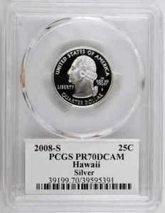 2008 S States Quarter PCGS PR-70 DCAM Hawaii - Silver - Picture 1 of 2