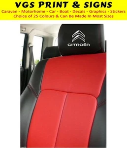 6 x CITROEN NEUES LOGO AUTOSITZ KOPFSTÜTZE AUFKLEBER FARBWAHL - Bild 1 von 3