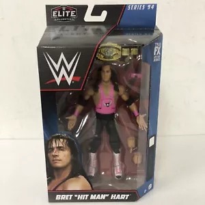 WWE Elite Series 94 BRET HITMAN HART ACTION FIGURE CHASE BLACK TRUNKS NEW HJM63 - Picture 1 of 2