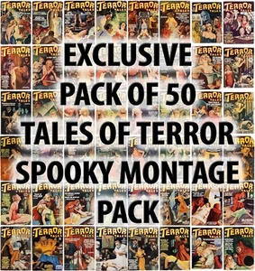 50 x Colección de montaje de collage de fotos de portada de novela de terror: 6"x4" - Imagen 1 de 6