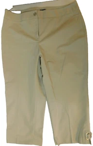 Rafaella Womens Size 12 Tan Khaki Curvy Capri Pants Slacks NWT MSRP $58 - Picture 1 of 7