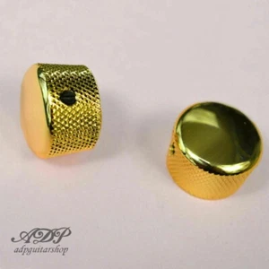2 Knobs Metal Dome Cupcake Gold, 21x15mm, Axle 6mm for Pot Splitshaft - Picture 1 of 1