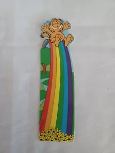 Vintage Garfield Sliding Over the Rainbow Bookmark 1978 Rare Anitoch Publish Co - Foto 1 di 6