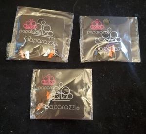 Paparazzi BAT dangeling Multi Color HALLOWEEN Earrings Lot Of 3 NWT Black Orange - Picture 1 of 4