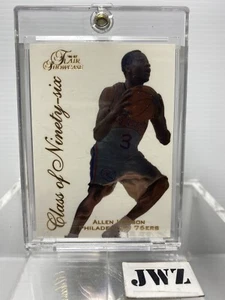 Allen Iverson - Philadelphia 76ers - 1996 - 97 Flair Showcase - FLEER 10 of 20 - Picture 1 of 6