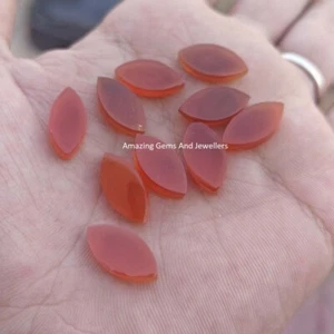 Natural Red Onyx Marquise Both Side Flatback 7x14mm To 12x24mm Loose Gemstone - Picture 1 of 9