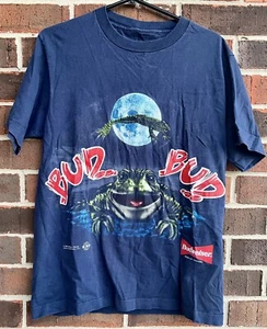 Vintage Budweiser T-Shirt Frogs Your Pad Or Mine 1995 VTG 90s Beer Chest: 20.5” - Picture 1 of 18