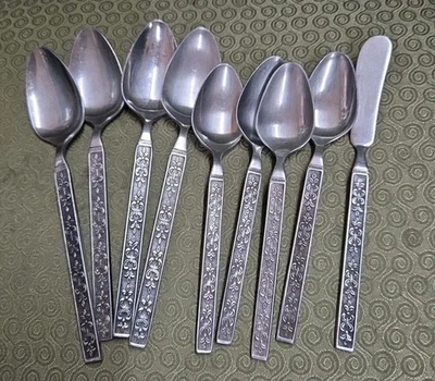 WIMCO INTERNATIONAL FLEUR DIS LI INOXIDABLE 4 cucharadas 4 cucharaditas 1 cuchillo Foto 1 de 4