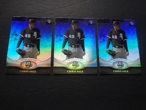 2011 Bowman Platinum Chris Sale Rookie Lot x3 35 RC Atlanta Brave Chicago Boston - Picture 1 of 2