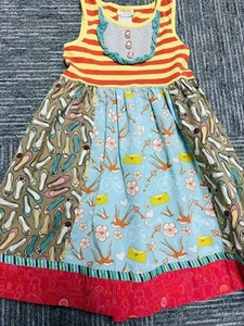 Matilda Jane Girl's Size 6 It's A Wonderful Parade Ode to Shoes Summer Sundress - Picture 1 of 9