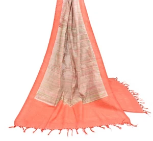 Sushila Vintage Art Cotton Silk Scrap Dupatta Woven Multi-Color Long Stole Wrap - Picture 1 of 10