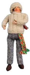 Vtg. Jay Dublin Aran Doll Composition Cloth Pants Wool Sweater Handmade Ireland - Picture 1 of 10