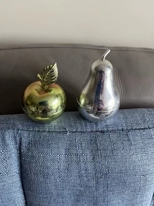 AVON 2 EMPTY PERFUME BOTTLES -PEAR & APPLE - Picture 1 of 3