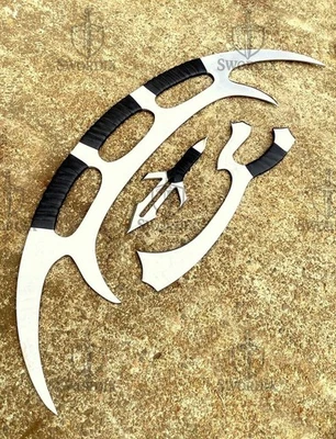 Juego de réplicas de utilería Star Trek Klingon de acero inoxidable Bat’leth, Mek’Leth y D’k Tahg Foto 1 de 4