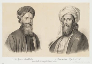 Knoblecher und Ryllo, Missionare, Lithographie Romantik Unbekannt (19.Jhd) - Bild 1 von 5
