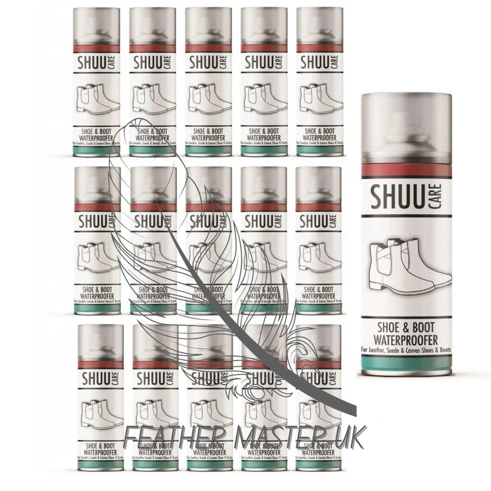 SHUU 300ml wasserfester Sprühschutz für Schuhe, Stiefel, Turnschuhe, Wildleder, Leder