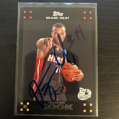 Daequan Cook Signed IP Auto 2006-07 Topps #131 Rookie Card RC Miami Heat - Image 1 of 2