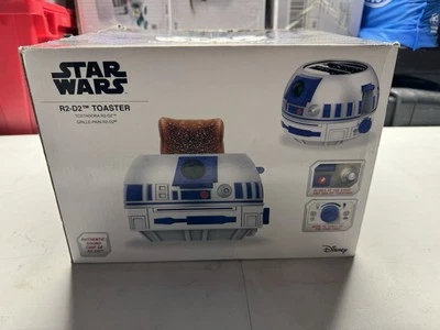 Tostadora de dos rebanadas Uncanny Brands Disney Star Wars R2-D2 se enciende y suena NUEVA Foto 1 de 4