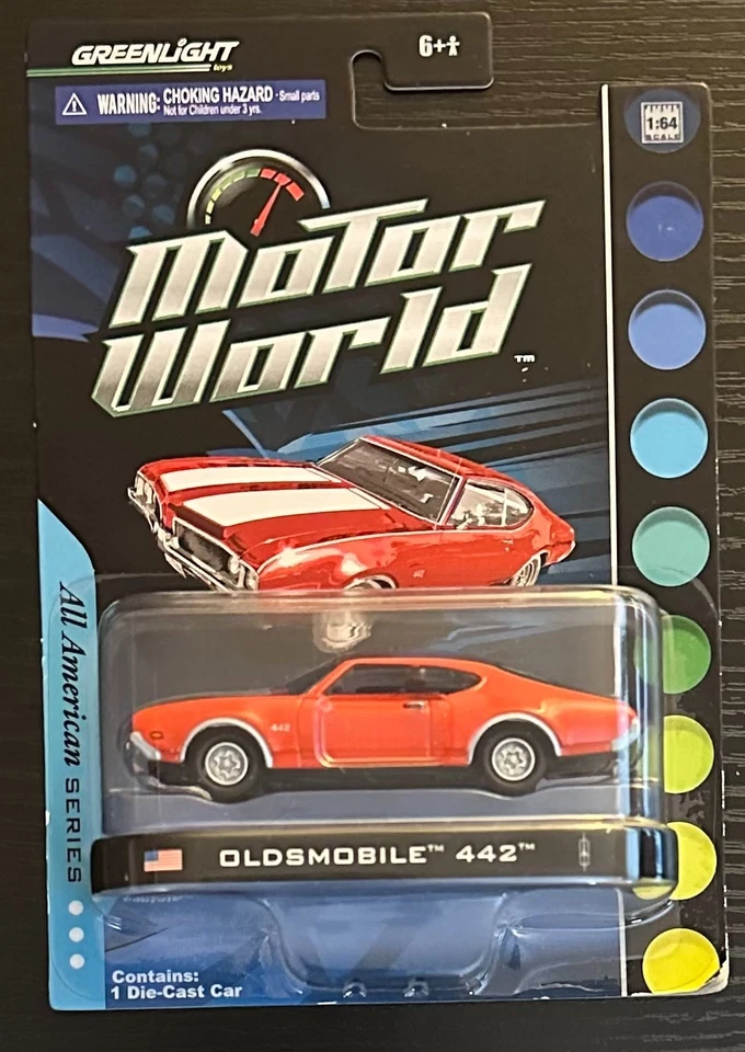 1:64 GREENLIGHT MOTOR WORLD OLDSMOBILE 442 RED - Image 1 of 1