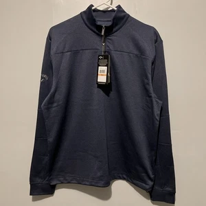 Herren Callaway Weather Series 1/4 Zip Thermo Pullover Small Peacoat Heather - Bild 1 von 5