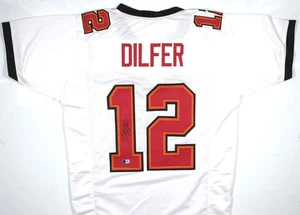 Trent Dilfer Autographed White Pro Style Jersey - Beckett W Hologram *Black - Picture 1 of 3