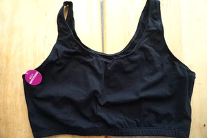 FRUIT OF THE LOOM 9012 BLACK ATHLETIC LINED STRETCH BRA/SIZE 42/NEW - Picture 1 of 2