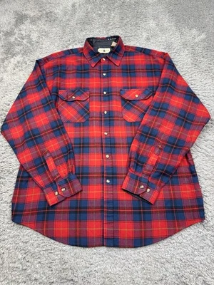 Northwest Territory Shirt Men Large Tall LT Buffalo Plaid Western Flannel Vtg - Image 1 of 4