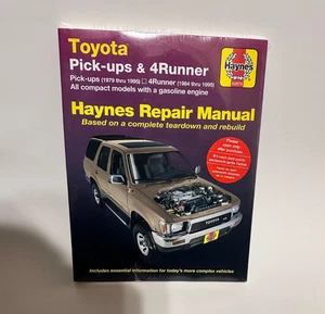 HAYNES REPAIR MANUAL #92075 TOYOTA PICK UPS TRUCK 1979-1995 & 4RUNNER 1984-1995 - Imagen 1 de 2